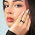 Silicone Wedding Ring Sets for Couple - MetalBar & Metal Heart Collection. (Black - Gold / Rose gold)